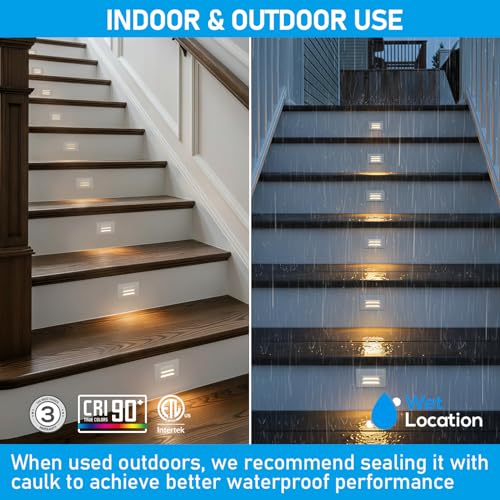 12 Pack 5CCT 120V LED Step Lights (12 Count)