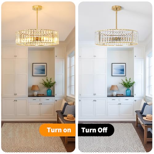 Gold Crystal Chandelier for Dining Room
