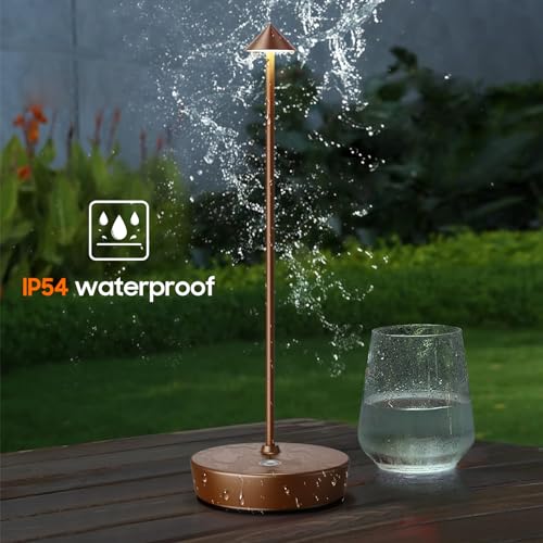 2P Cordless Rechargeable Led Table Lamp Battery Operated Light Coffee