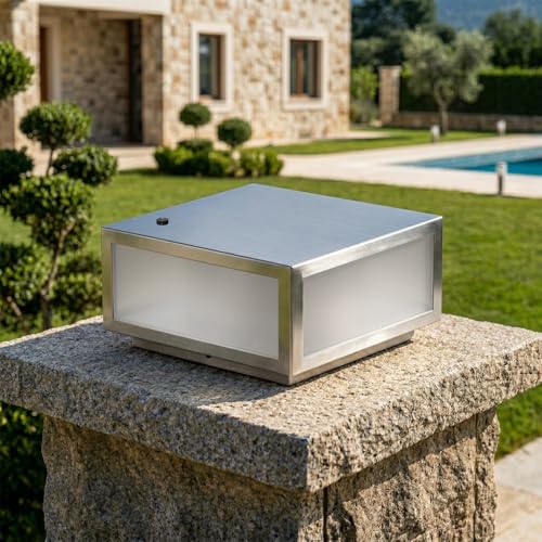 304 Brushed Stainless Steel Post Light 10x10 in