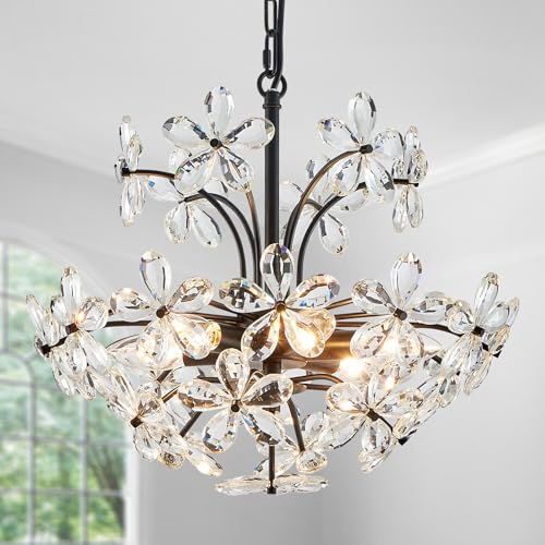Crystal Chandelier Pendant Flushmount Ceiling Light Modern Lighting Fixture for Bedroom Hallway Bar Kitchen Bathroom