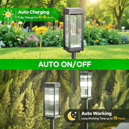 Solar Pathway Lights Outdoor (4 Count)