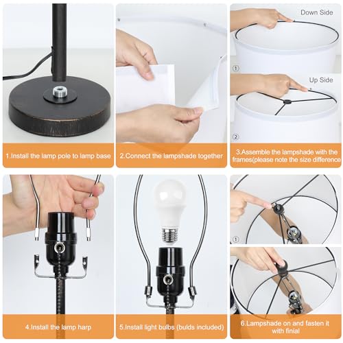 Adjustable Height Table Lamps Set of 2 22 (2 Count)