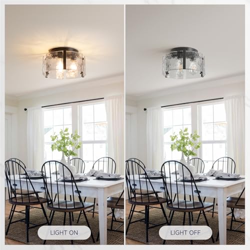 Black Semi Flush Mount Ceiling Light