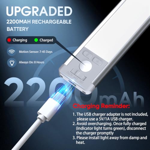 14.7inch Under Cabinet Lighting with 3 Color Temps (2 Count)