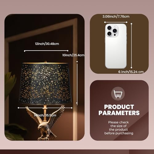 Etched Starlight Metal Lamp Shade Replacement for Table Floor Lamps