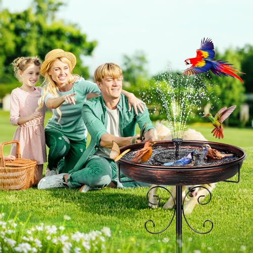 35In Metal Bird Bath for Outside