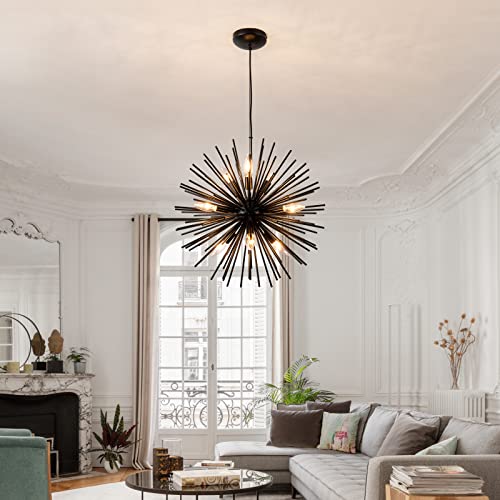 Modern Black Sputnik Chandeliers (9 Count)
