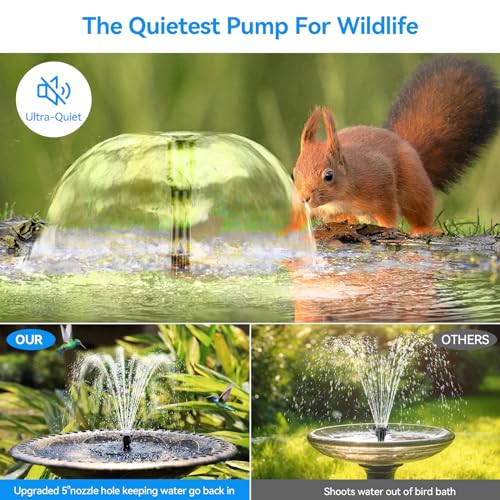 6.5W Solar Fountain Pump for Bird Bath Built