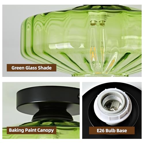 Glass Semi Flush Ceiling Lights
