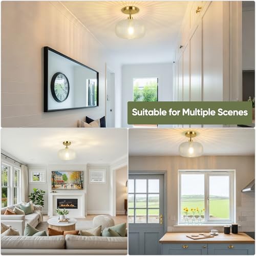Modern Semi Flush Mount Ceiling Light for Flat and Sloped Ceiling