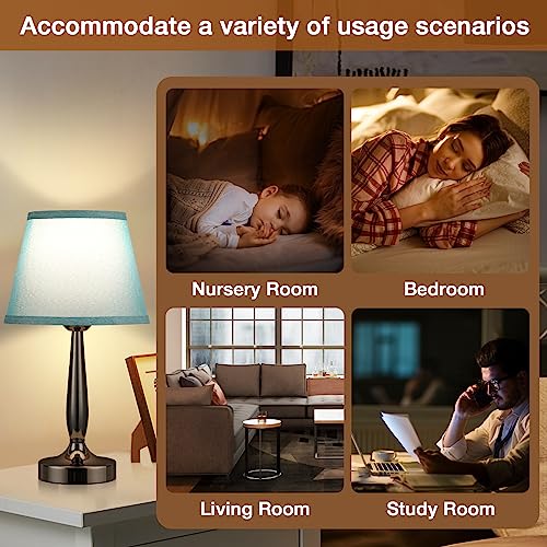 Touch Bedside Lamp for Bedroom with USB C Port