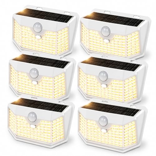 120 LED Solar Lights Outdoor Motion Sensor (6 Count)