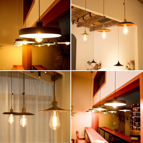 6 PCS ST58 Dimmable Spiral Vintage E26 LED Bulb 60 Watt LED Edison Bulbs (6 Count)