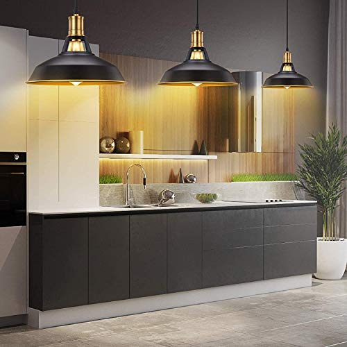 Farmhouse Style Industrial Pendant Light (3 Count)