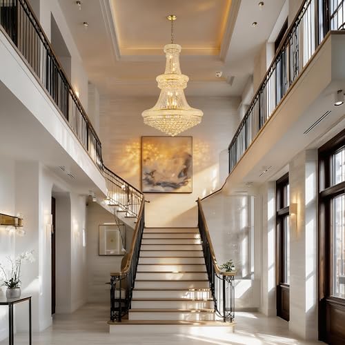 32" W 27 Light Luxury Foyer Chandeliers