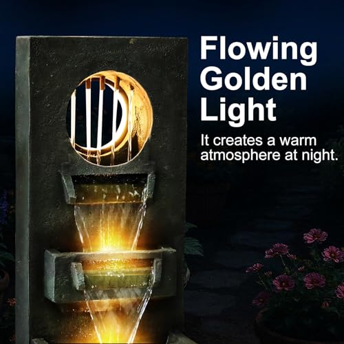 39.3” H Modern Outdoor Fountain