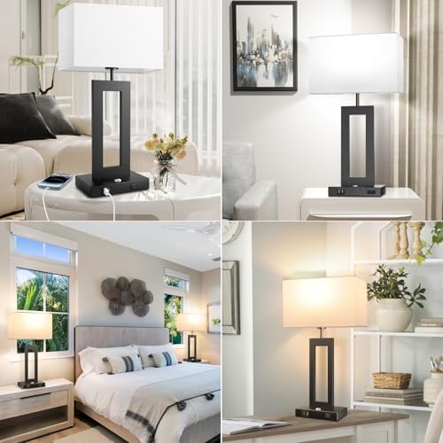 22’’ Touch Control Bedside Nightstand Lamps (2 Count)