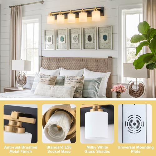 Modern Bathroom Light Fixtures Over Mirror