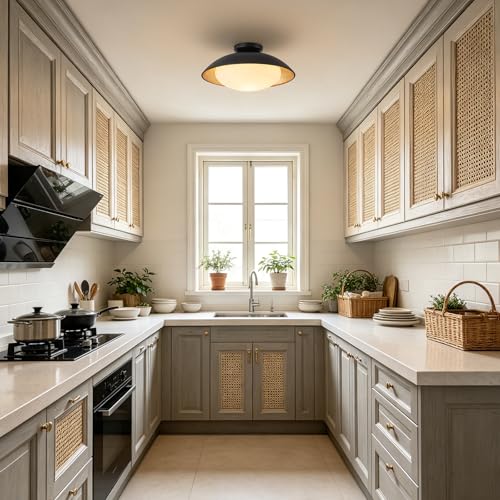 Milk Glass Flush Mount Ceiling Light