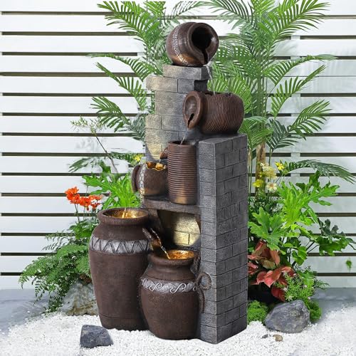 5 Tiers Garden Fountains Outdoor W