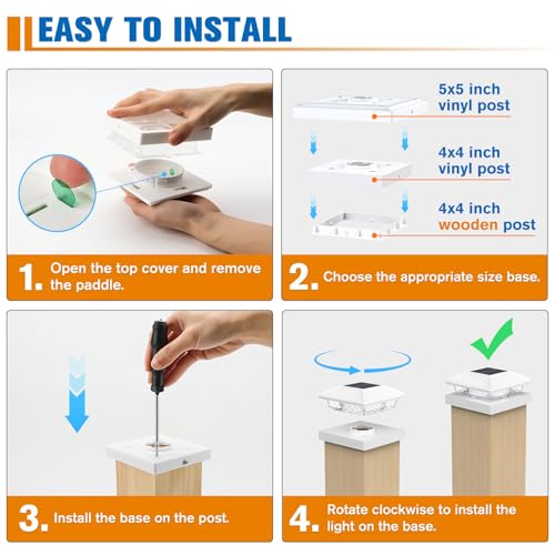 Solar Post Cap Lights (6 Count)