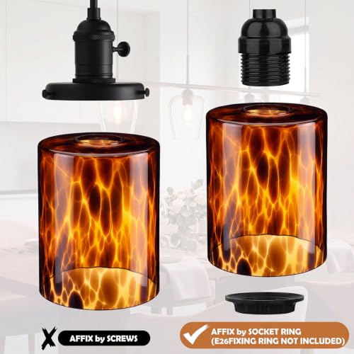 4 Pack Tortoise Shell Lamp Shade Replacement (4 Count)