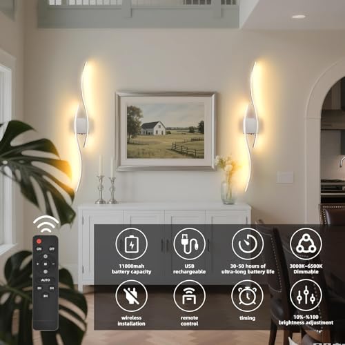 Battery Operated Wall Sconce (2 Count)