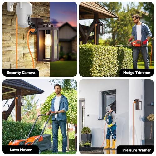Porch Lights with Outlet (2 Count)