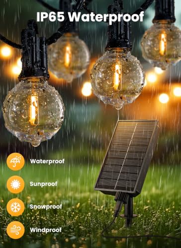 58FT 26LED Solar String Lights Outdoor with Remote & USB Port (58 Foot)