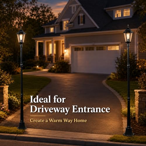 84" Outdoor Lamp Post Light