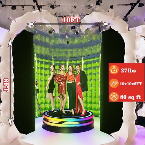 360 Photo Booth led Light Wall Silver Reflective Background LED Light Suitable for Birthday Parties