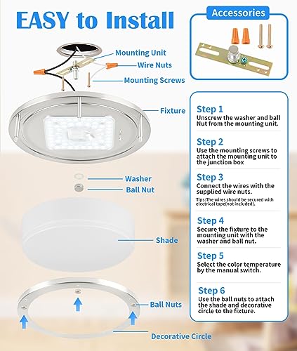 2 Pack Brushed Nickel Ceiling Light (2 Count)