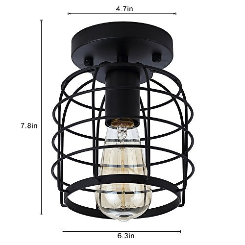 Industrial Vintage Flush Mount Ceiling Light