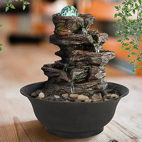 Resin Desktop Rock Waterfall Fountain
