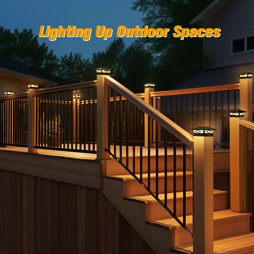 Solar Post Cap Lights Outdoor 8pack (8 Count)