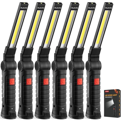 6Pack Magnetic Rechargeable LED Work Light (6 Count)