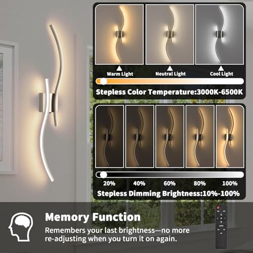 39" LED Battery Operated Wall Scones (2 Count)