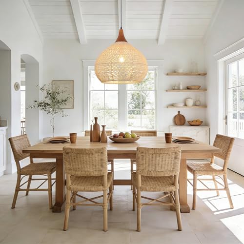 20" Large Rattan Pendant Light