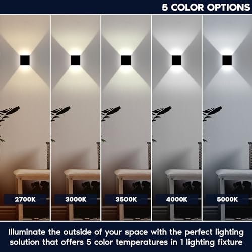 Square LED Up and Down Wall Sconces Set of 2 (2 Count)