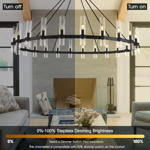 Black Wagon Wheel Chandelier