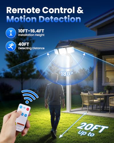 Solar Flood Lights with Motion Sensor