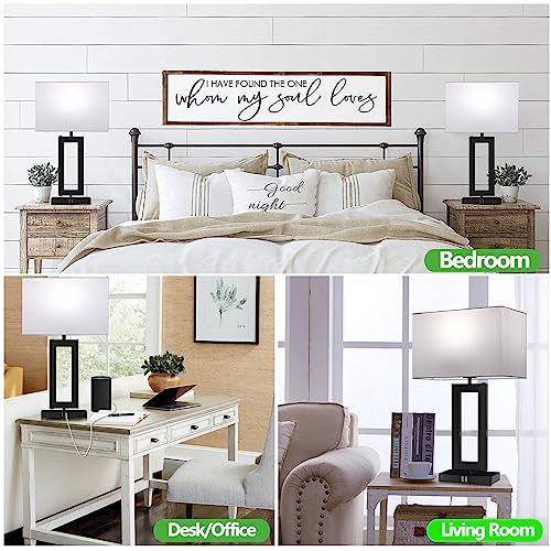 White& Black Table Lamp Set of 2 Touch Control Lamps 3 (2 Count)