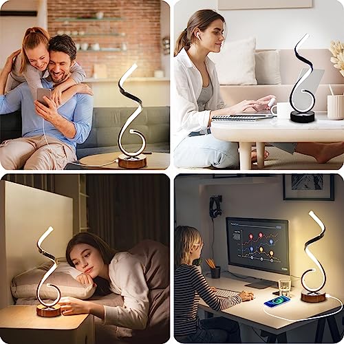 Modern Spiral LED Table Lamp Set of 2 (2 Count)