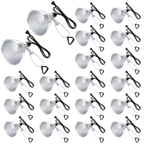 20 Pcs Adjustable Clamp Lamp Light with Aluminum Reflector Up to 150 Watt
