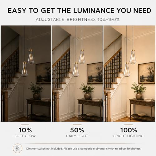 Modern Gold Teardrop Pendant Light (Gold / 2-Light)