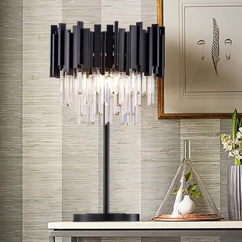 Black Crystal Table Lamp (3 Count)