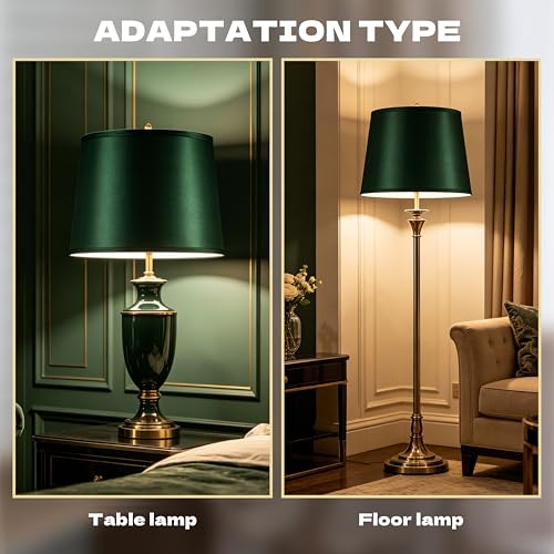 Dark Green Lamp Shadesfor Table Lamps Set of 2 Medium (2 Count)