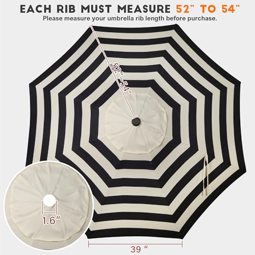 9ft Patio Umbrella Replacement Canopy