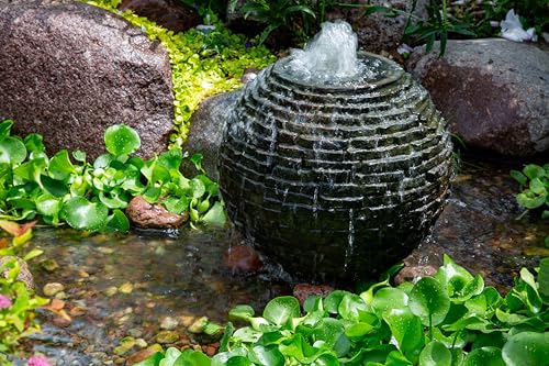 Stacked Slate Sphere Fountain